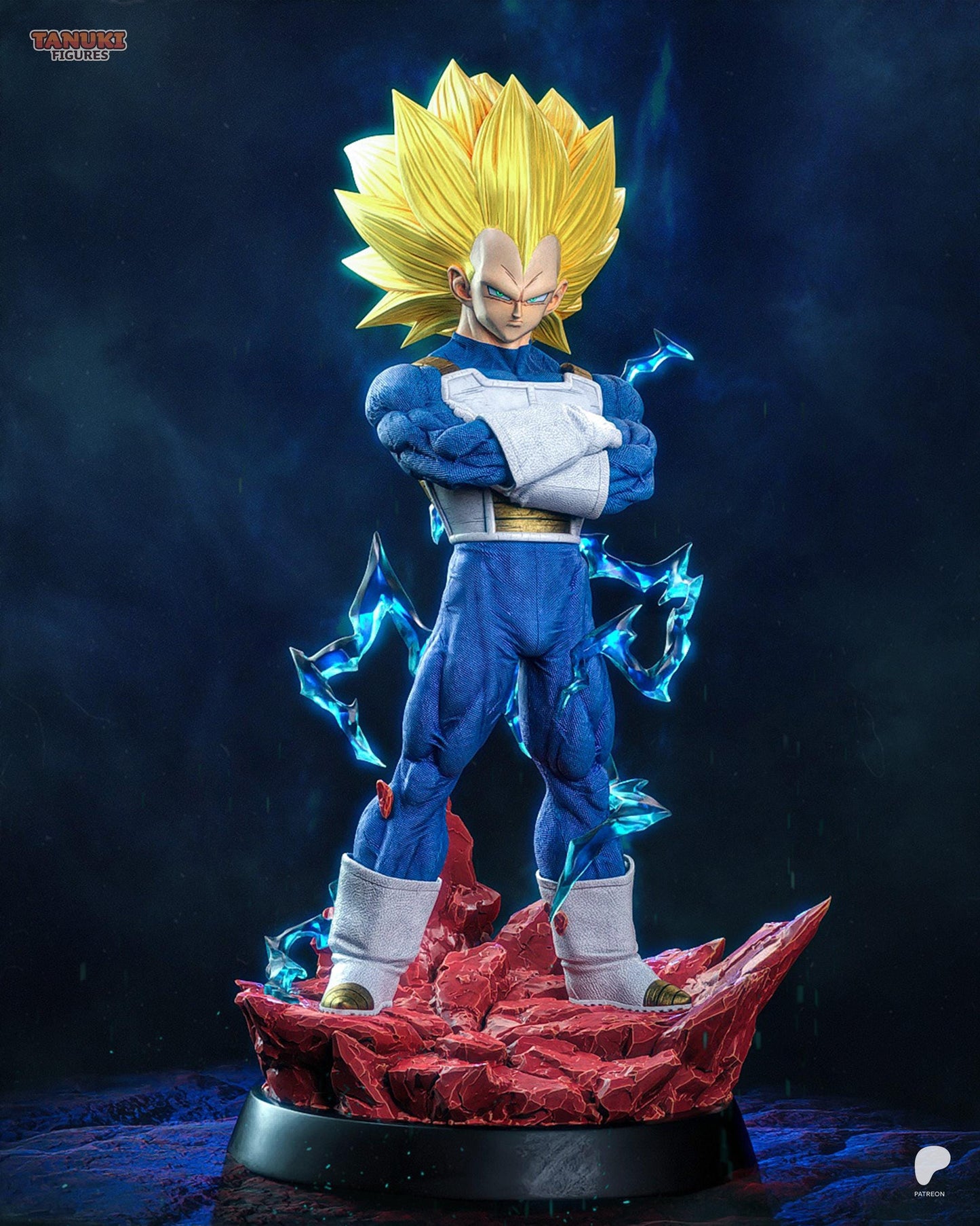 Super Saiyan 3 Vegeta – Unpainted Resin Figure Kit | DBZ Fan Art Collectible