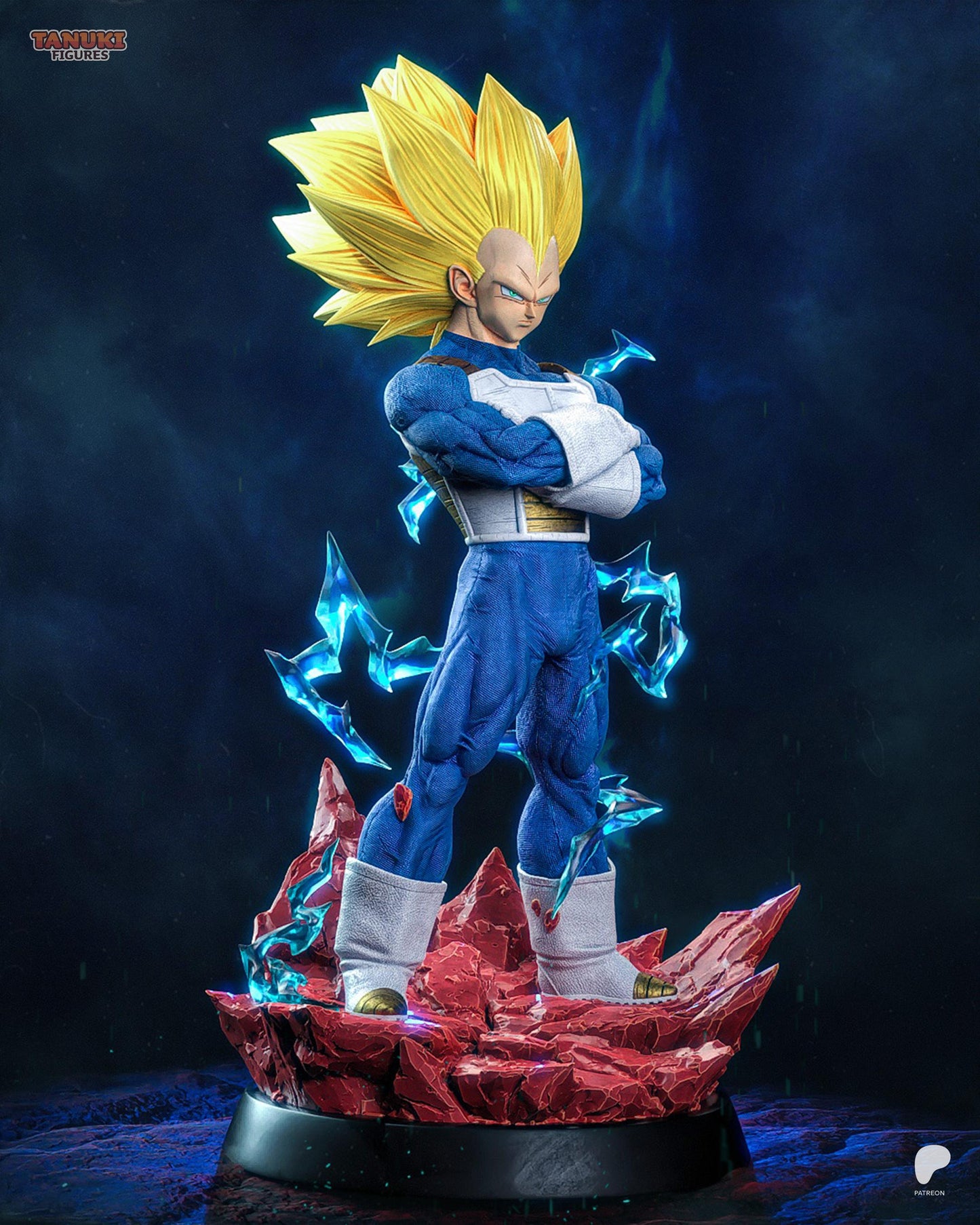 Super Saiyan 3 Vegeta – Unpainted Resin Figure Kit | DBZ Fan Art Collectible