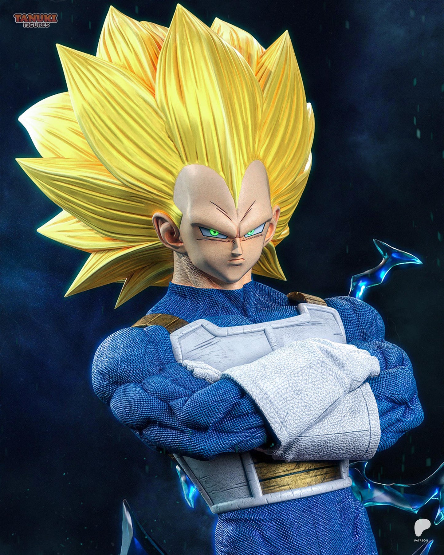 Super Saiyan 3 Vegeta – Unpainted Resin Figure Kit | DBZ Fan Art Collectible