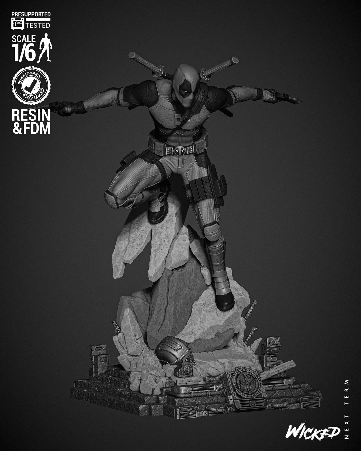 Deadpool Resin Figure – 2024 Edition Inspired by Marvel