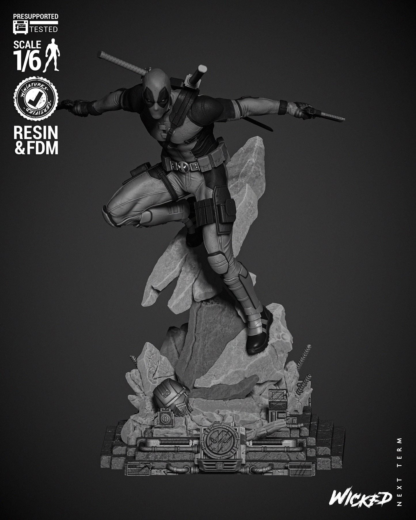 Deadpool Resin Figure – 2024 Edition Inspired by Marvel
