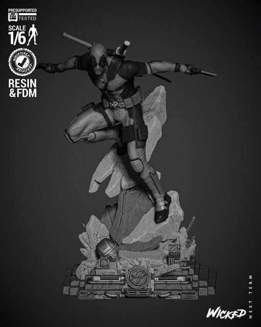 Deadpool Resin Figure – 2024 Edition Inspired by Marvel
