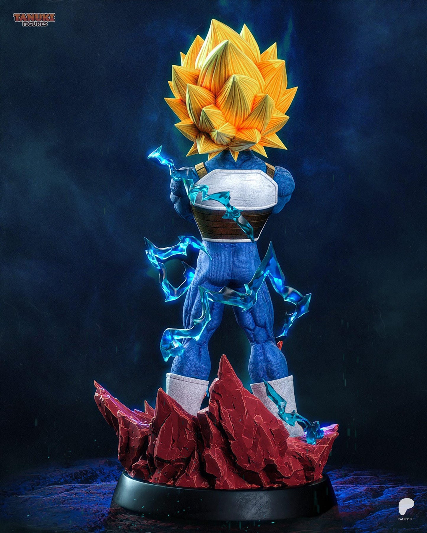 Super Saiyan 3 Vegeta – Unpainted Resin Figure Kit | DBZ Fan Art Collectible