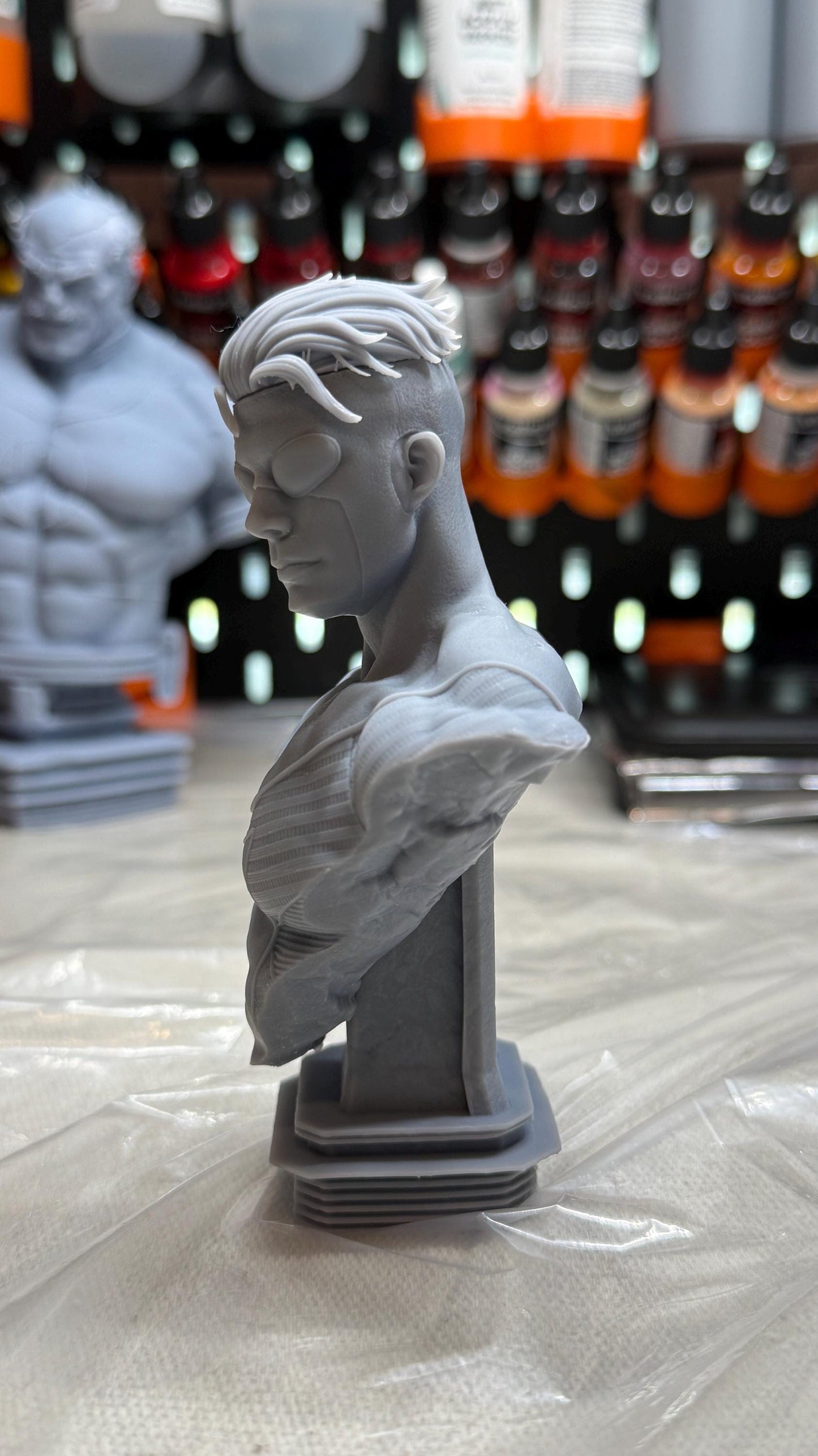 Invincible Resin Bust Kit | Inspired by Invincible | Unpainted Fan Art Model | ZEZ Studio